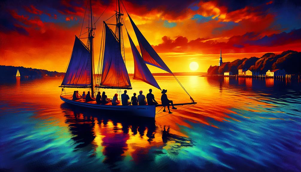 elegant sunset sailboat excursion