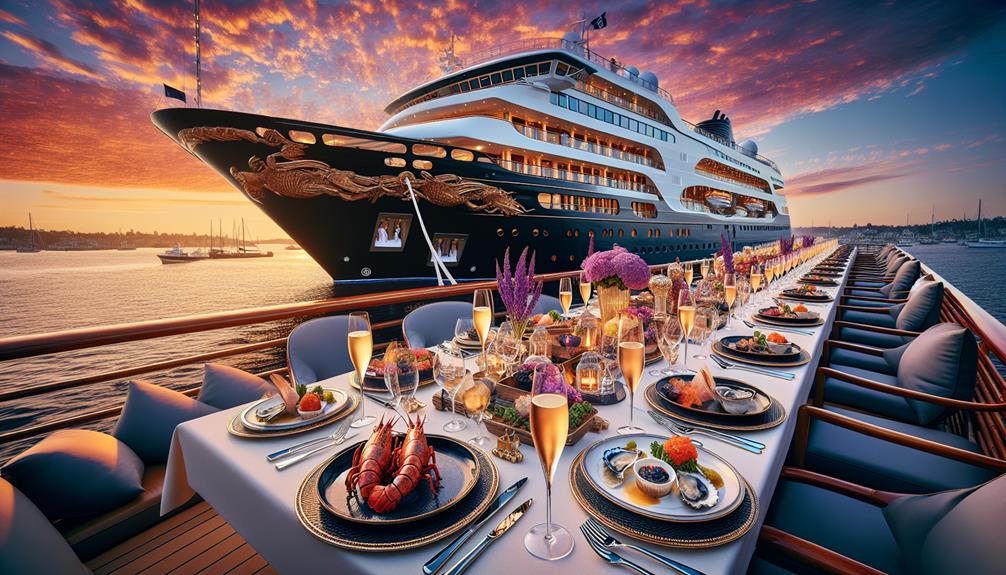 luxurious cruise ship cuisine