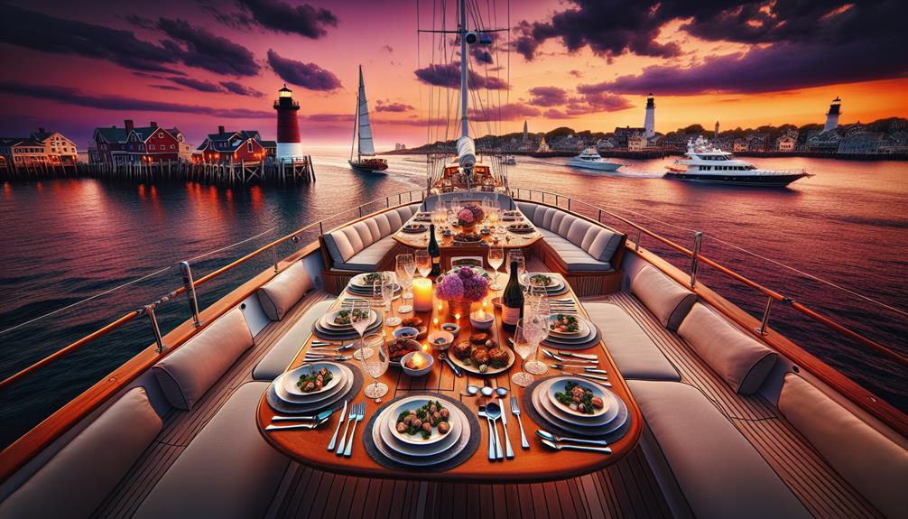 luxury dining aboard boats