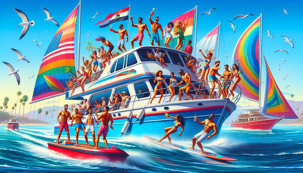 vibrant daytime boat parties